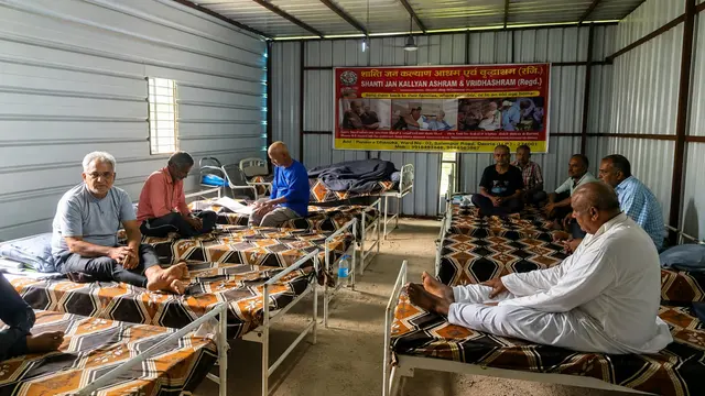 The residents’ dormitory at the ashram