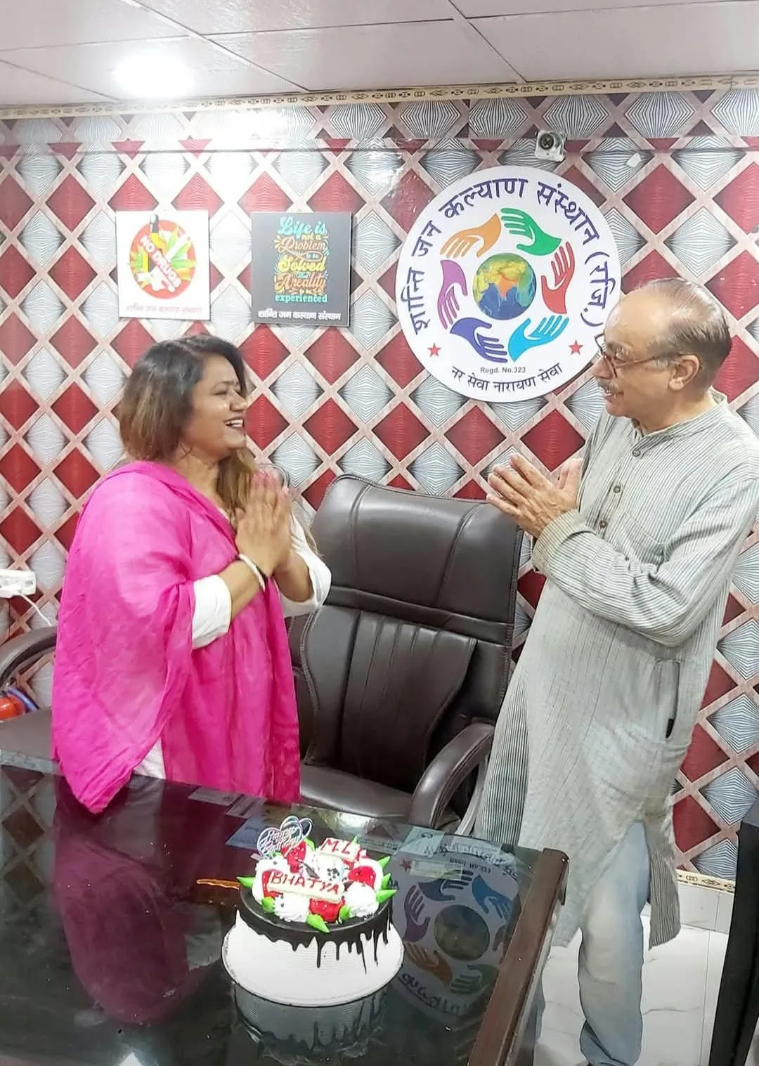 Welcoming a well-wisher at our office